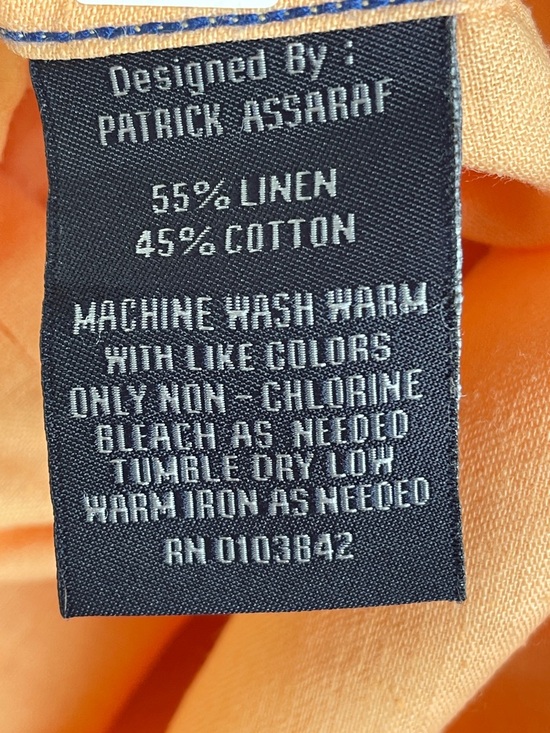 Linea Rossa Men's Long Sleeve Button-Up Shirt - Peach Orange - Picture 6 of 6